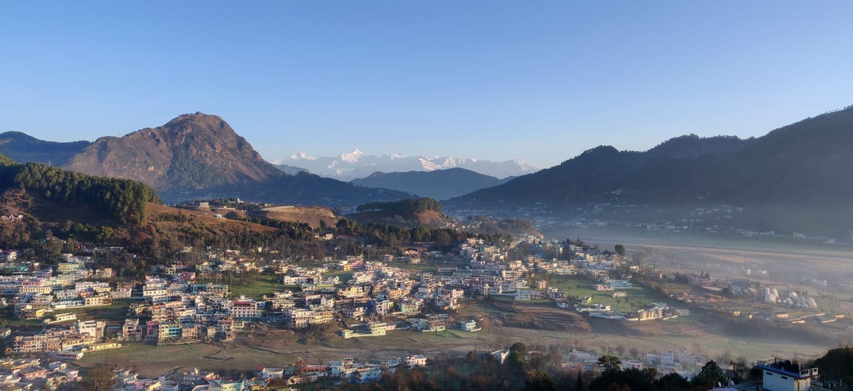 Open weather after snowfall in high Himalayan regions
