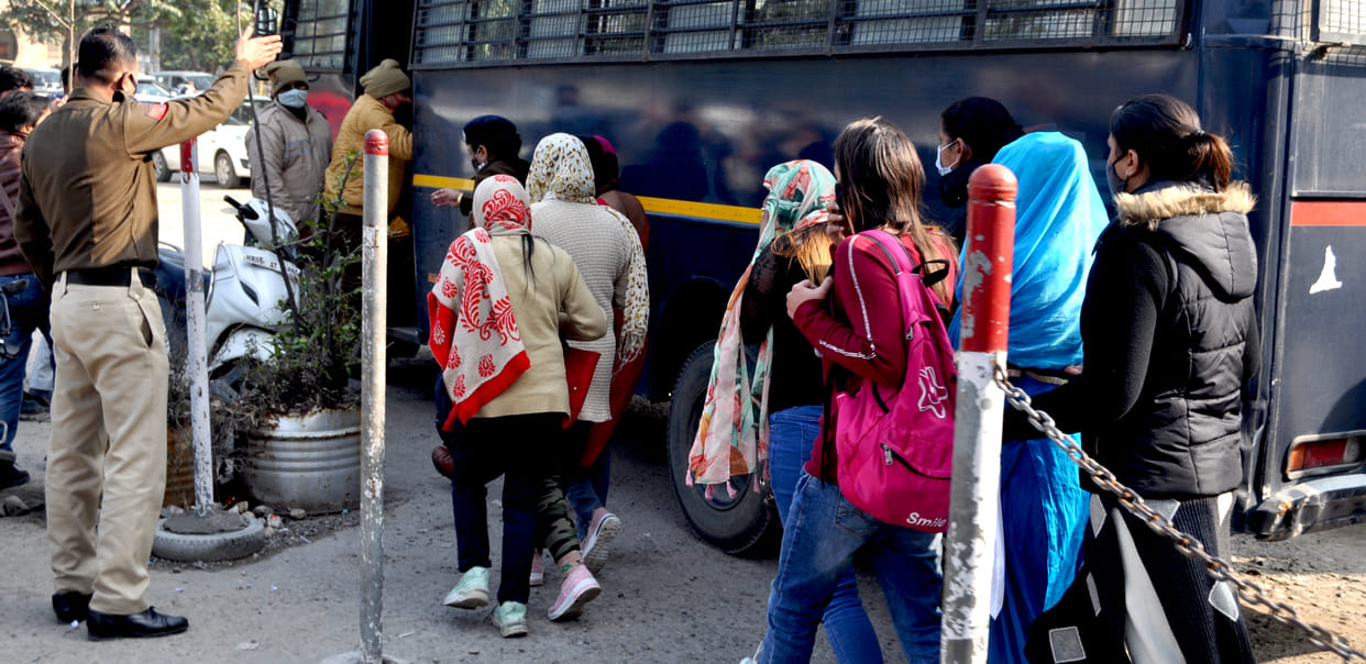 Police raid on three spa centers, 12 girls and four youths arrested