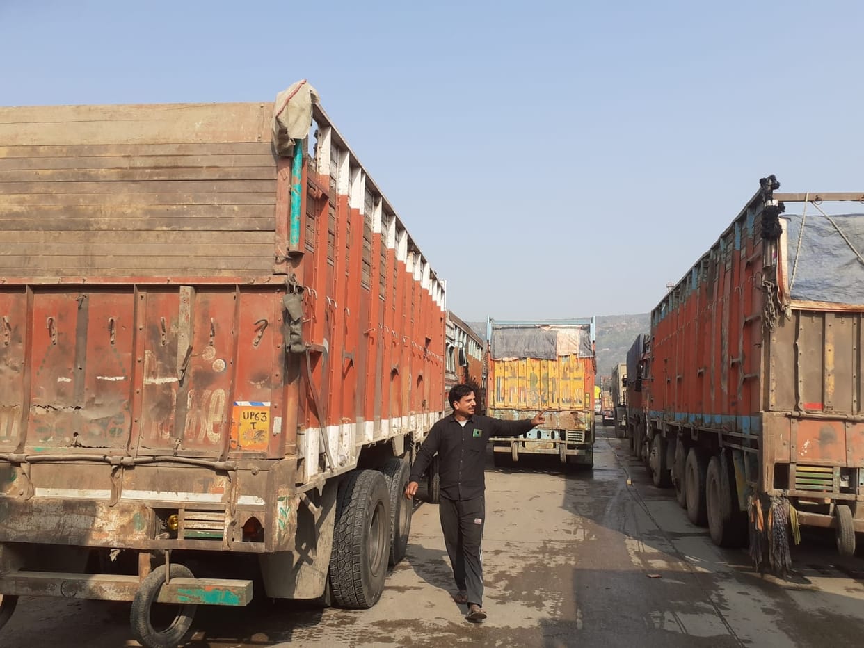 People struggled with jam overnight due to checking at mineral checkpost