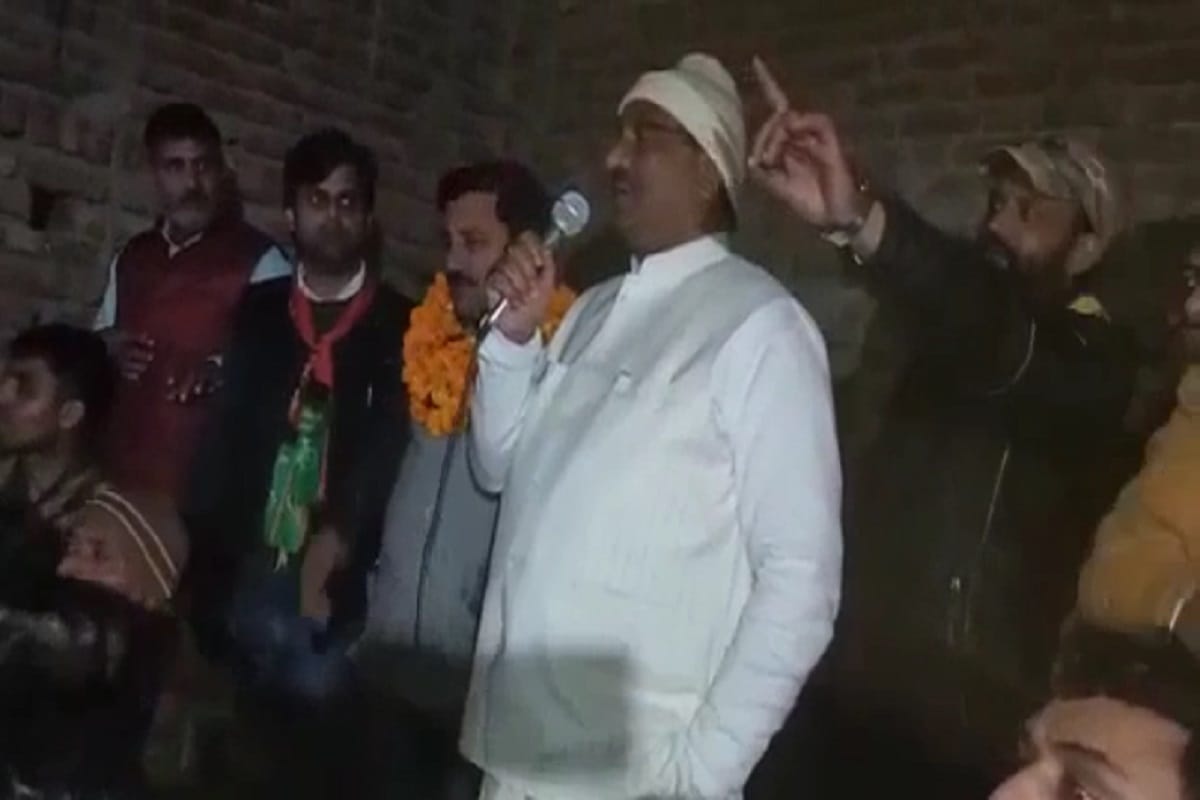 UP elections: Jai Shri Ram echoed in the meeting of SP candidate Dharam Singh Saini, said in anger I am not wearing bangles