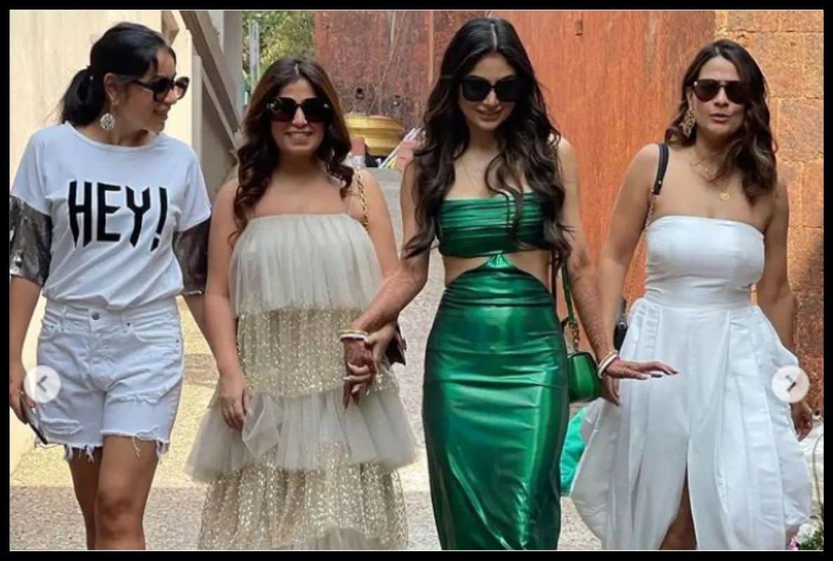 Mouni Roy and Suraj Nambiar apparently hosted a pool party for their friends post their wedding