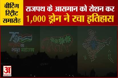 India's 1000 Drones Shown in Beating Retreat Ceremony, Video