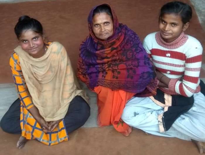 Wife and daughters are waiting for happiness