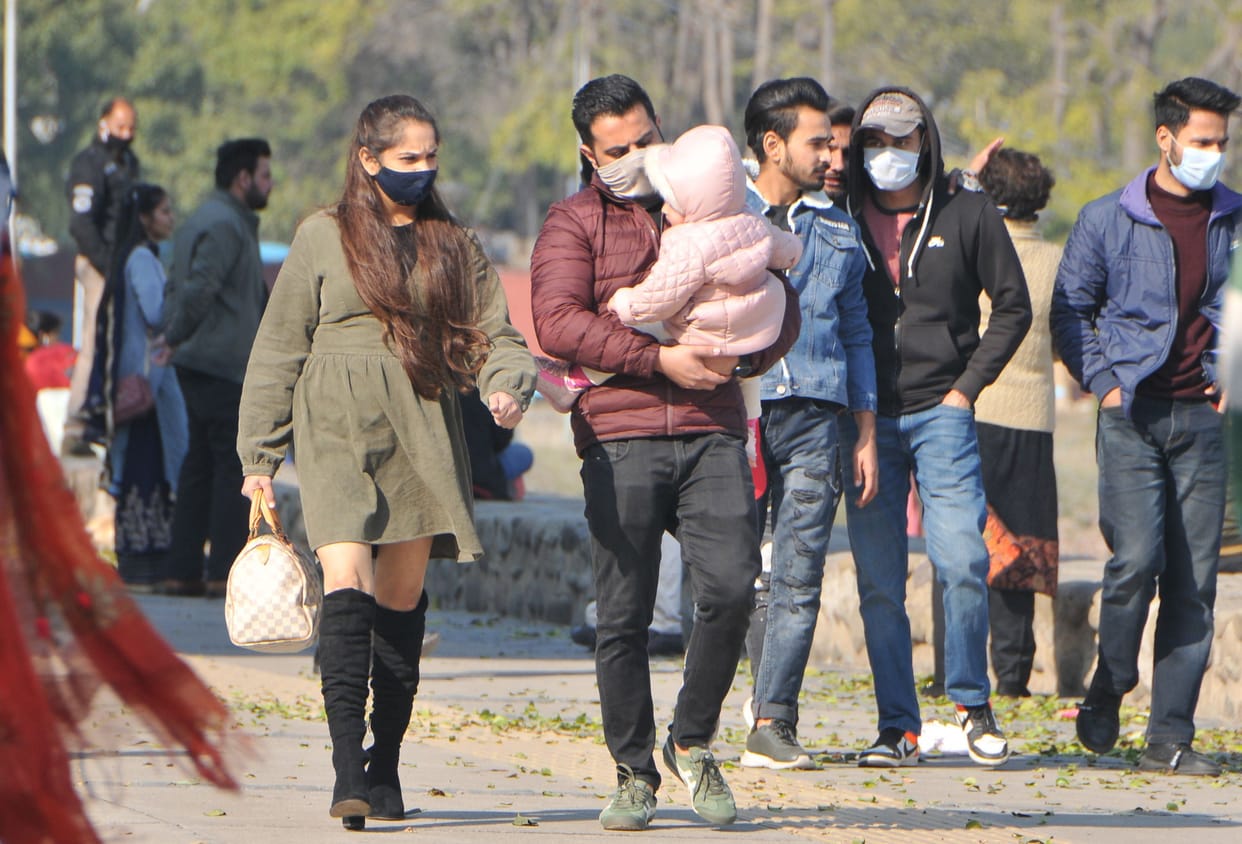 As soon as the ban was lifted from Sukhna Lake, the tourists came to visit, voting, then someone rode a camel