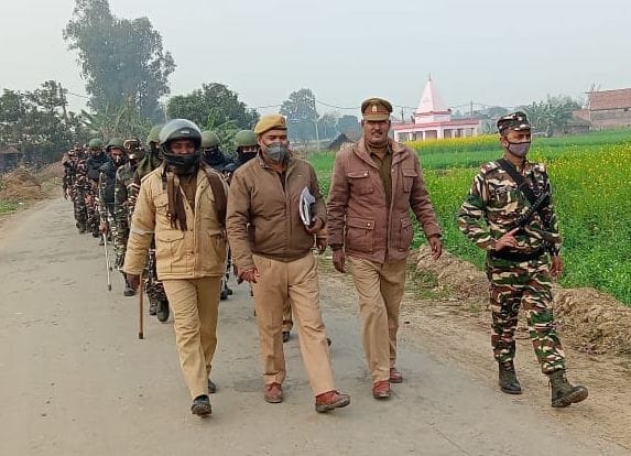 police march in bakhira