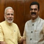 प्रधानमंत्री नरेंद्र मोदी के साथ केंद्रीय मंत्री कपिल पाटिल।