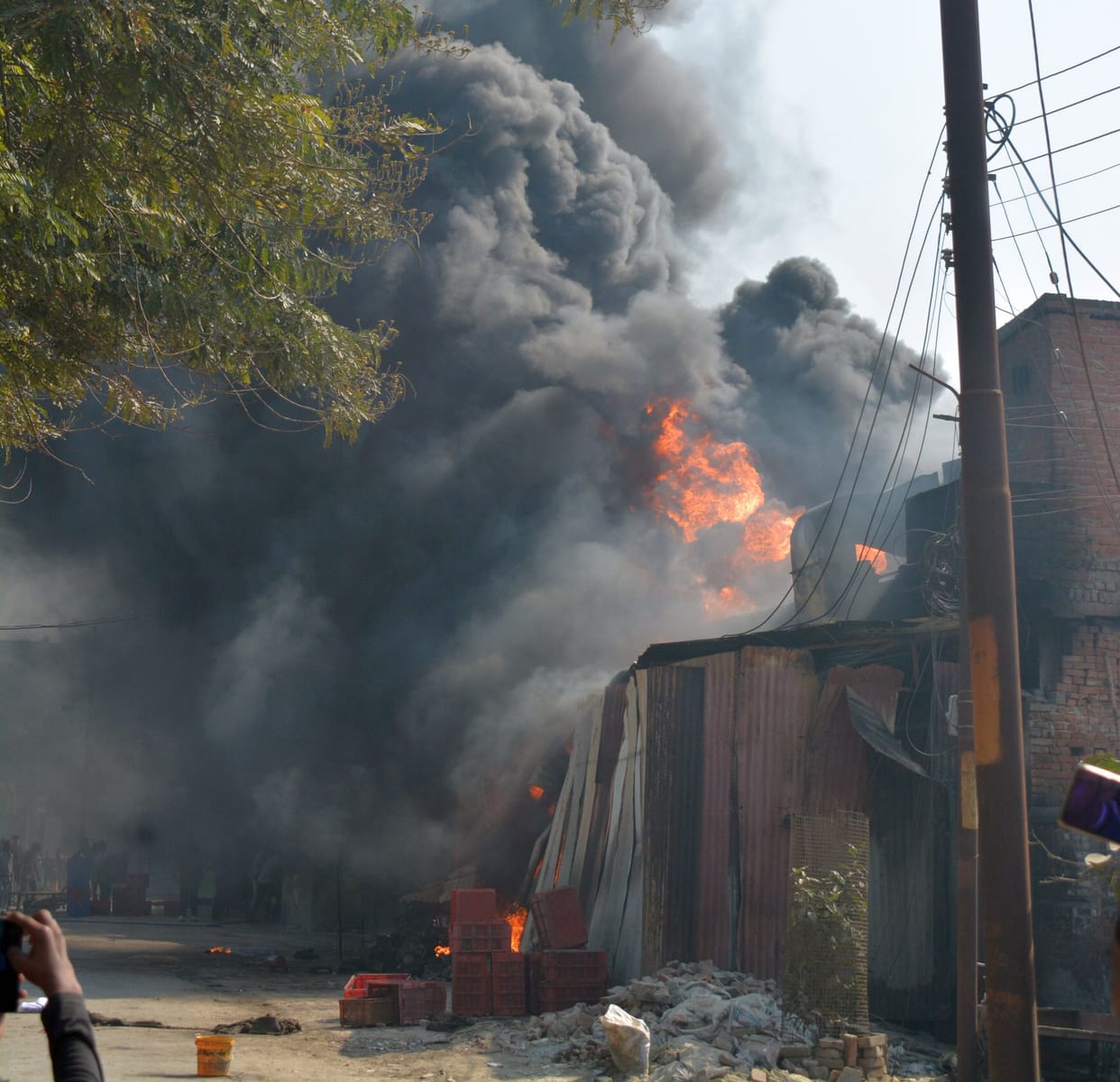 bread factory caught fire
