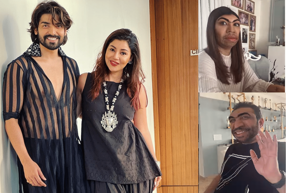 Gurmeet Choudhary shares mustache video of wife Debina actress ties her legs and hands
