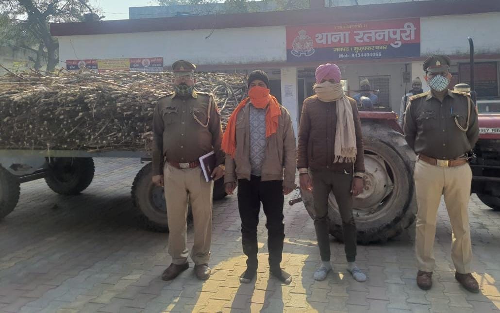 Trolley laden with sugarcane recovered, two arrested