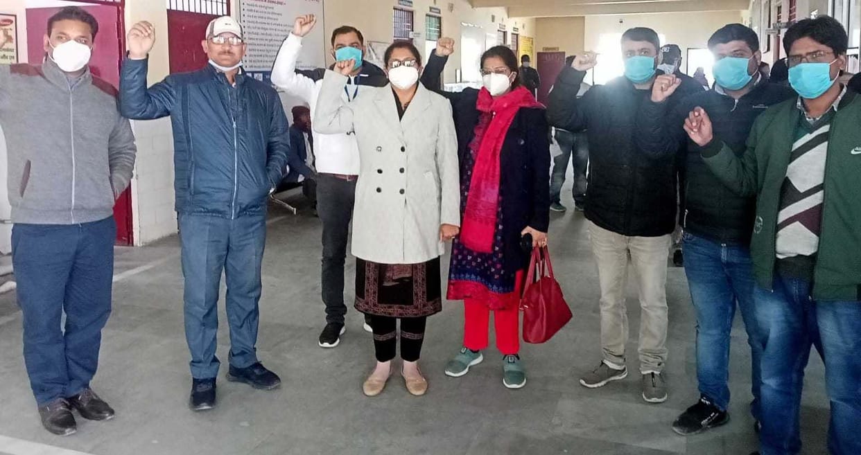 Protest by Medical Staff in Kumaun
