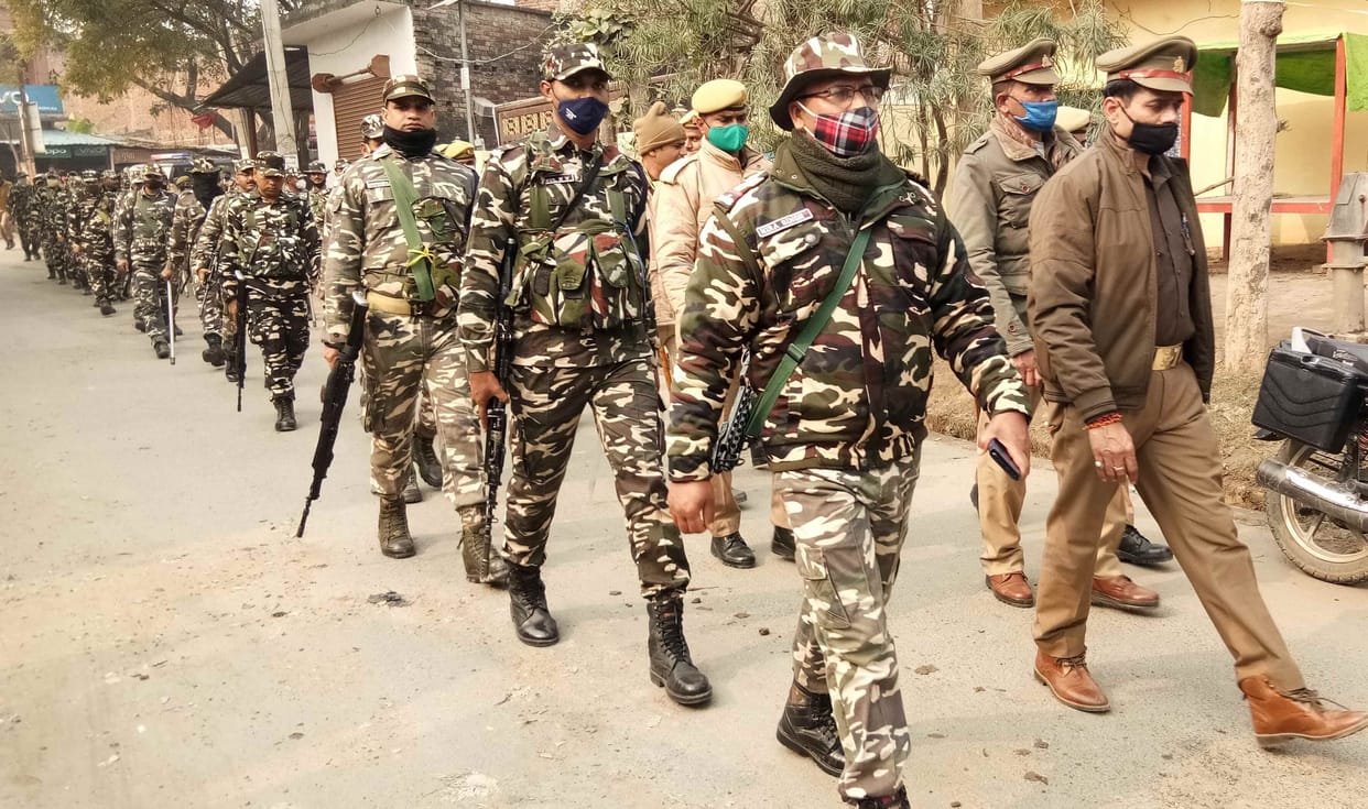 Police assured security by marching route