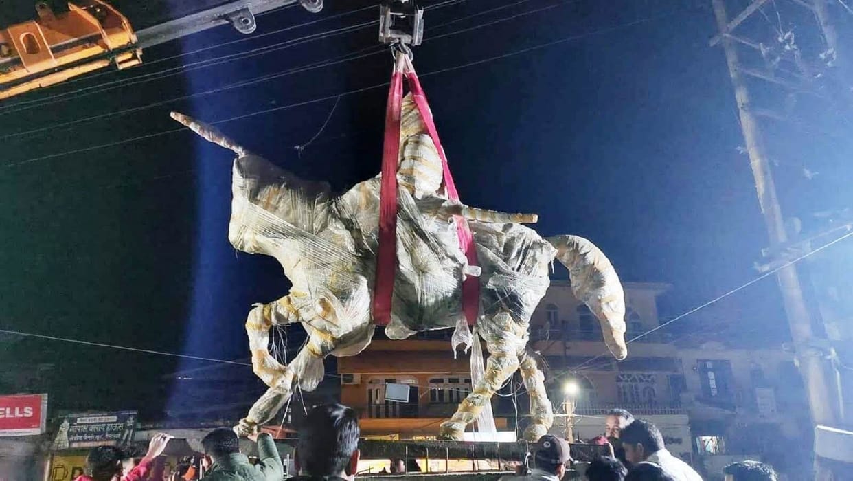 Statue of Maharana Pratap installed in Bhojpur