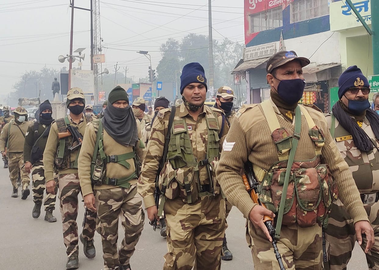 Two companies of paramilitary force reached Suhagnagari on Monday