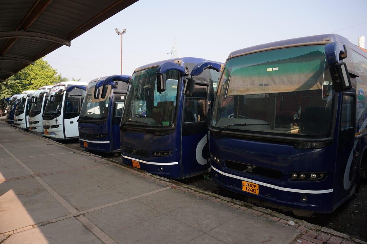 Operation of 12 Volvo buses running from Doon stopped