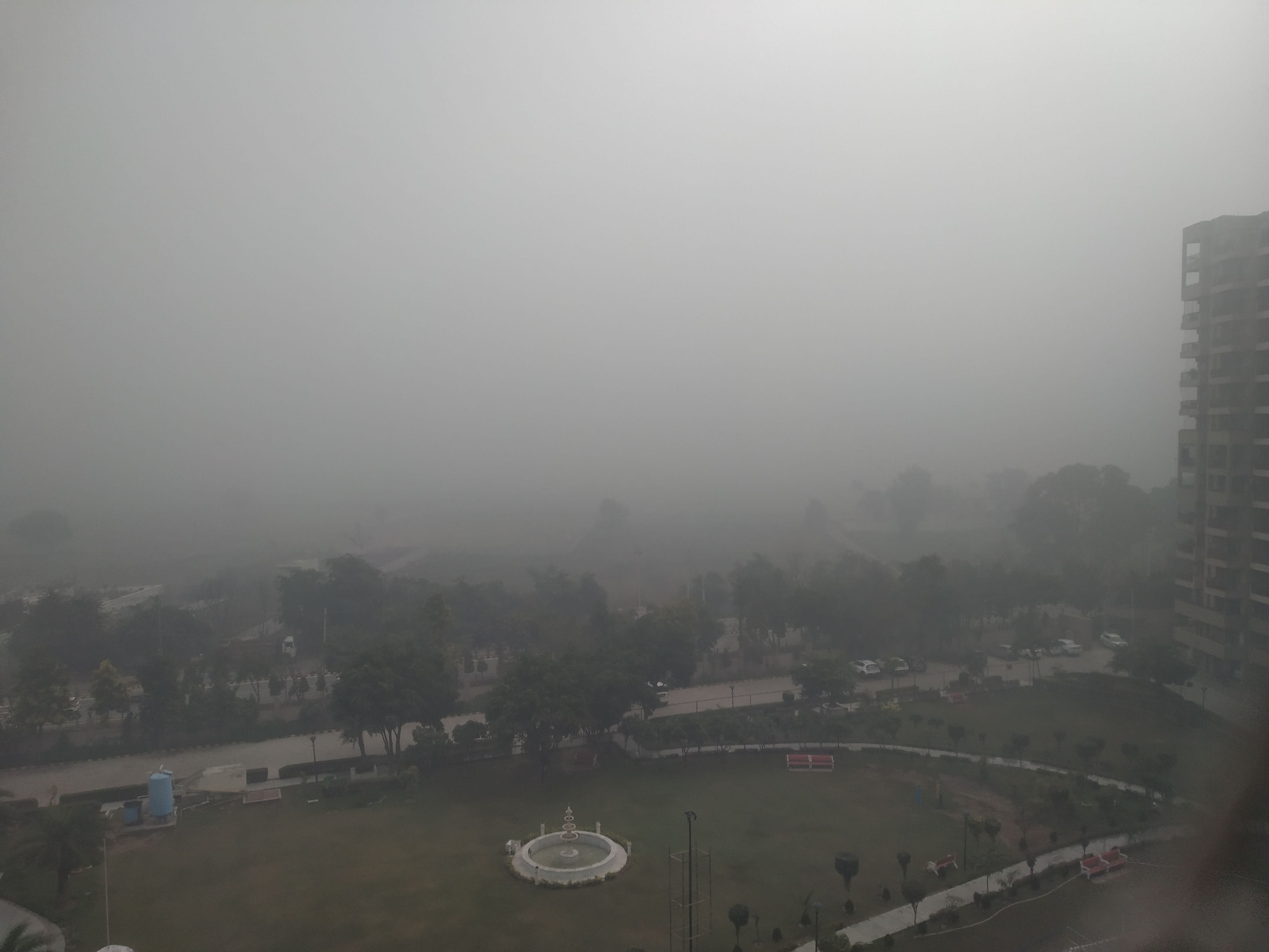 Fog caught the wheels of vehicles, drivers faced trouble