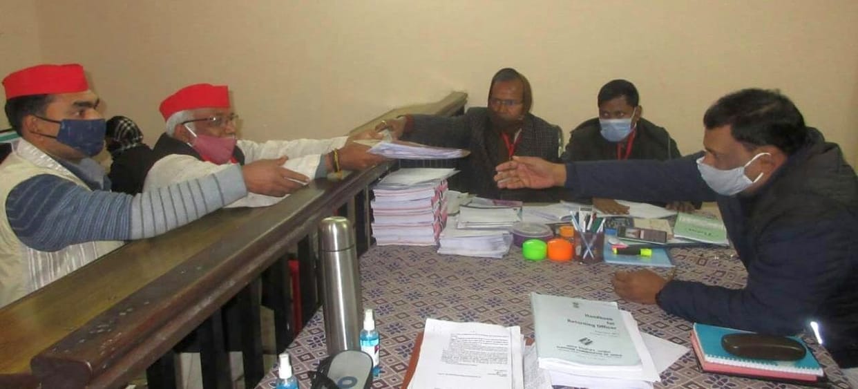 Nine including two SP candidates filed nomination