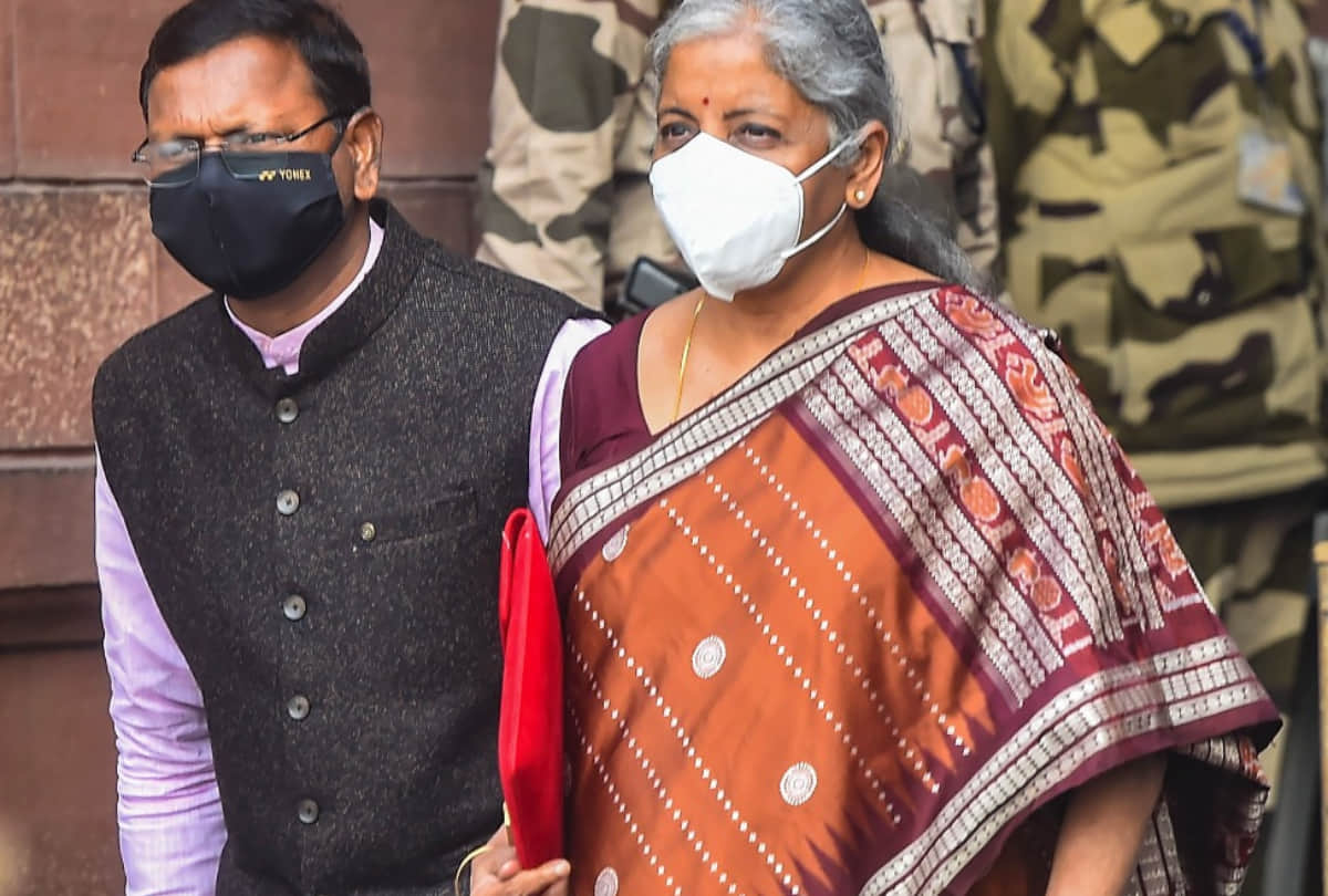 union budget 2022-23 finance minister nirmala sitharaman wear brown handloom silk saree