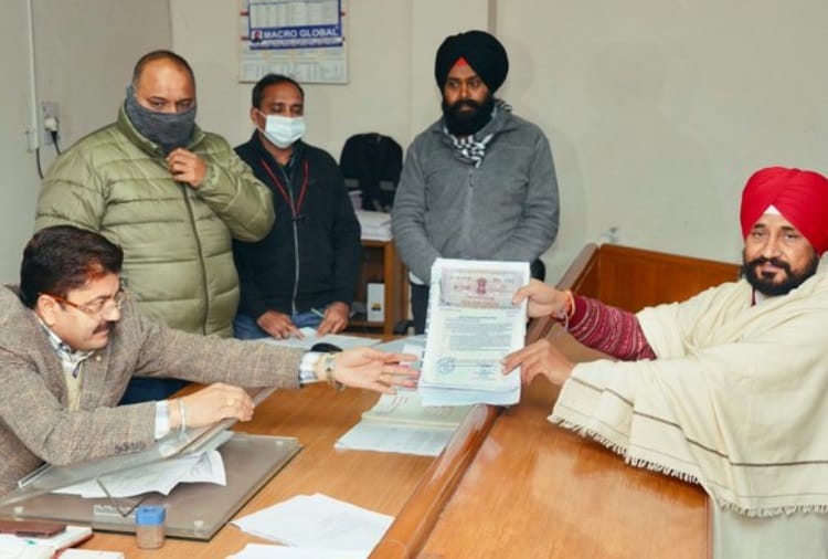 Punjab CM Charanjit Singh Channi files nomination from Sri Chamkaur Sahib constituency 