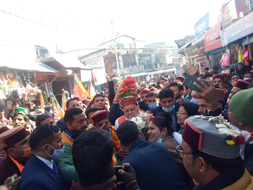Uttarakhand Assembly Election 2022: Election Campaign first day, cm pushkar singh visit uttarkashi
