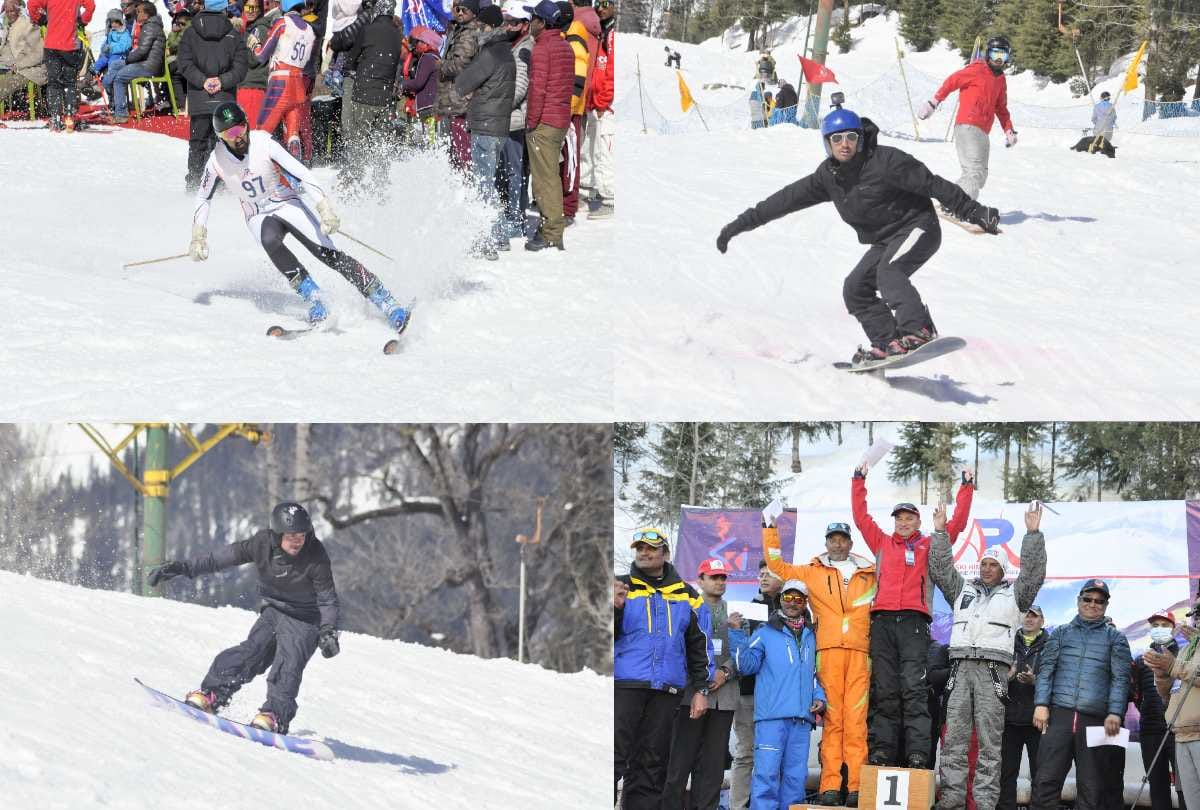 Skiing Snowboard Competition: Skiers even in the age group of 50 years descended on the ski slopes of Solanganala