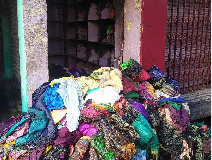 Hathras: A fire started by pouring petrol in a clothes shop
