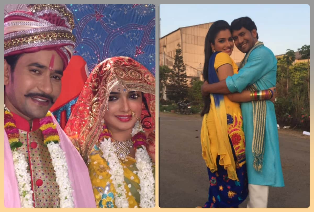 Bhojpuri Actress Amrapali Dubey wishes Dinesh lal yadav Nirahua birthday actor says i love you