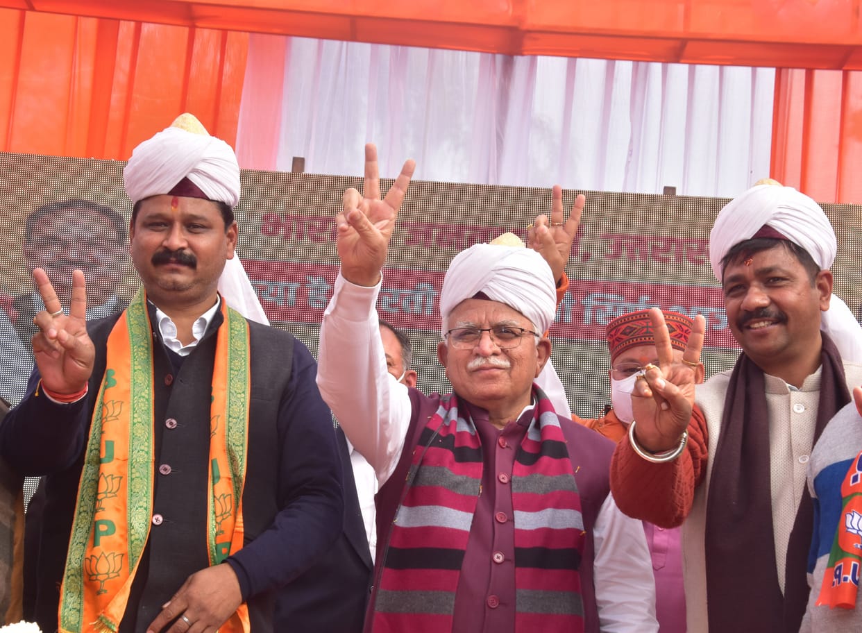 Hariyana CM Manohar Khattar in Haldwani