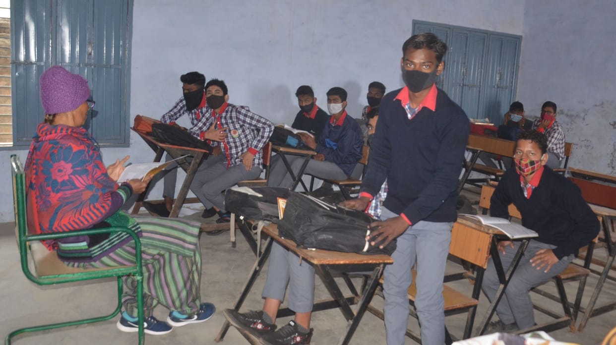 36% students reached the government school on the second day