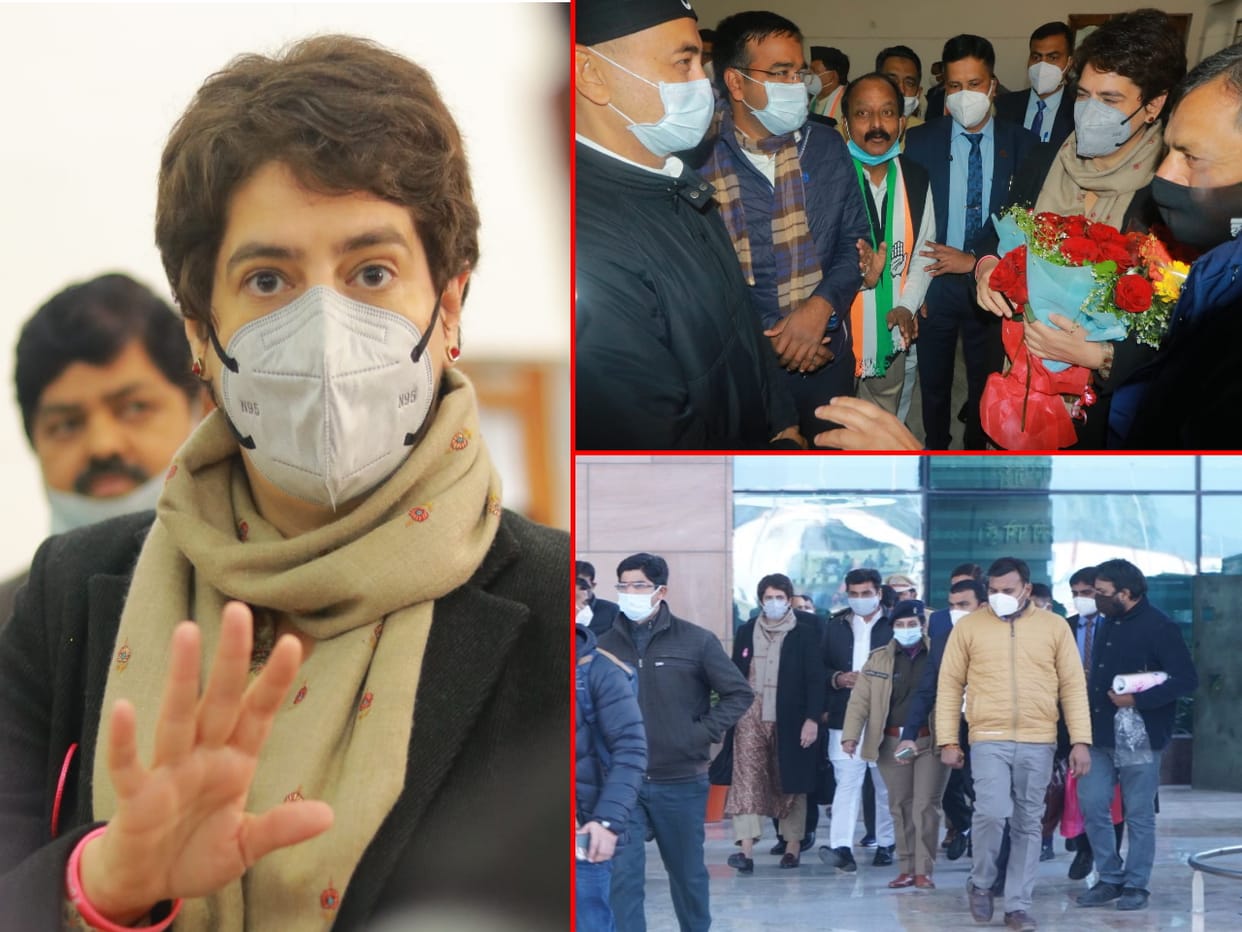 uttarakhand election 2022 congress priyanka gandhi virtual rally in dehradun latest news update today, see photos