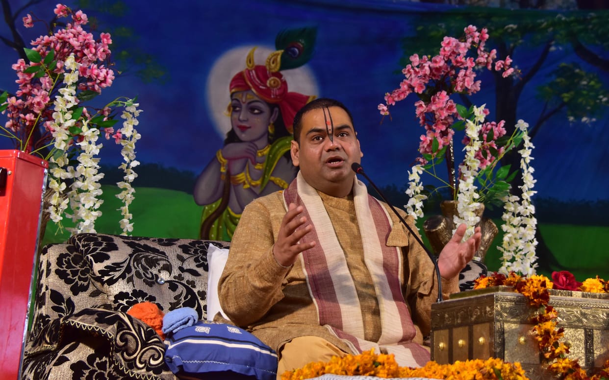 Ganga of discourses in Radha Krishna temple of Kotlakalan