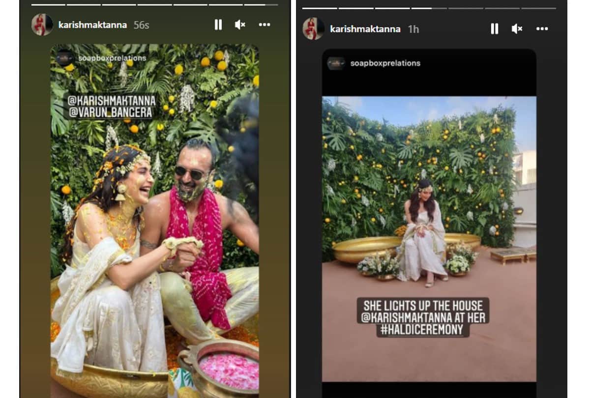 Karishma Tanna Pre Wedding Function start See Haldi Ceremony Pics