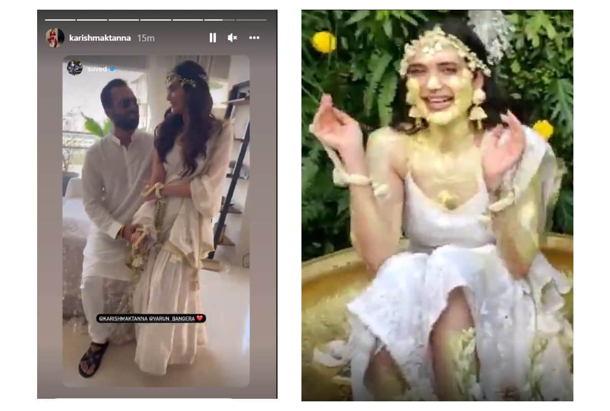 Karishma Tanna Pre Wedding Function start See Haldi Ceremony Pics
