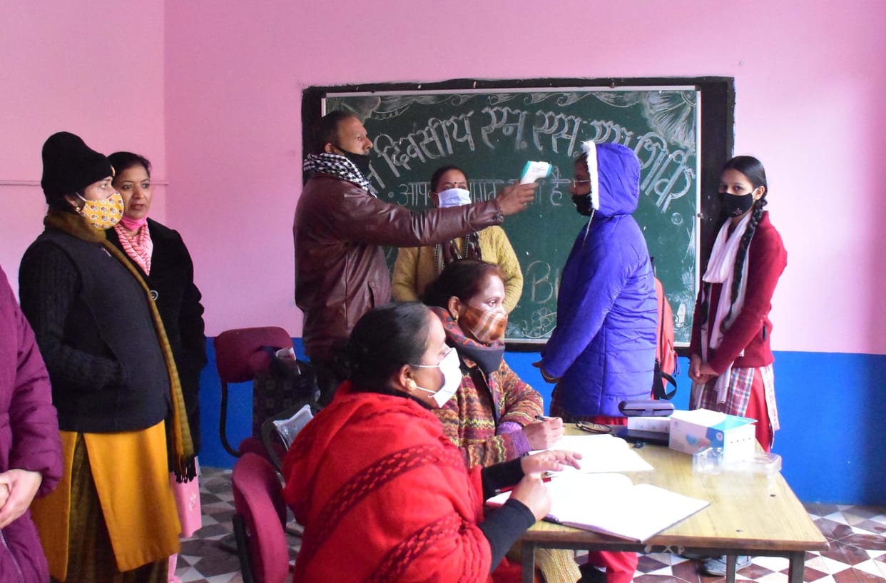 45 percent students reached school amidst bad weather