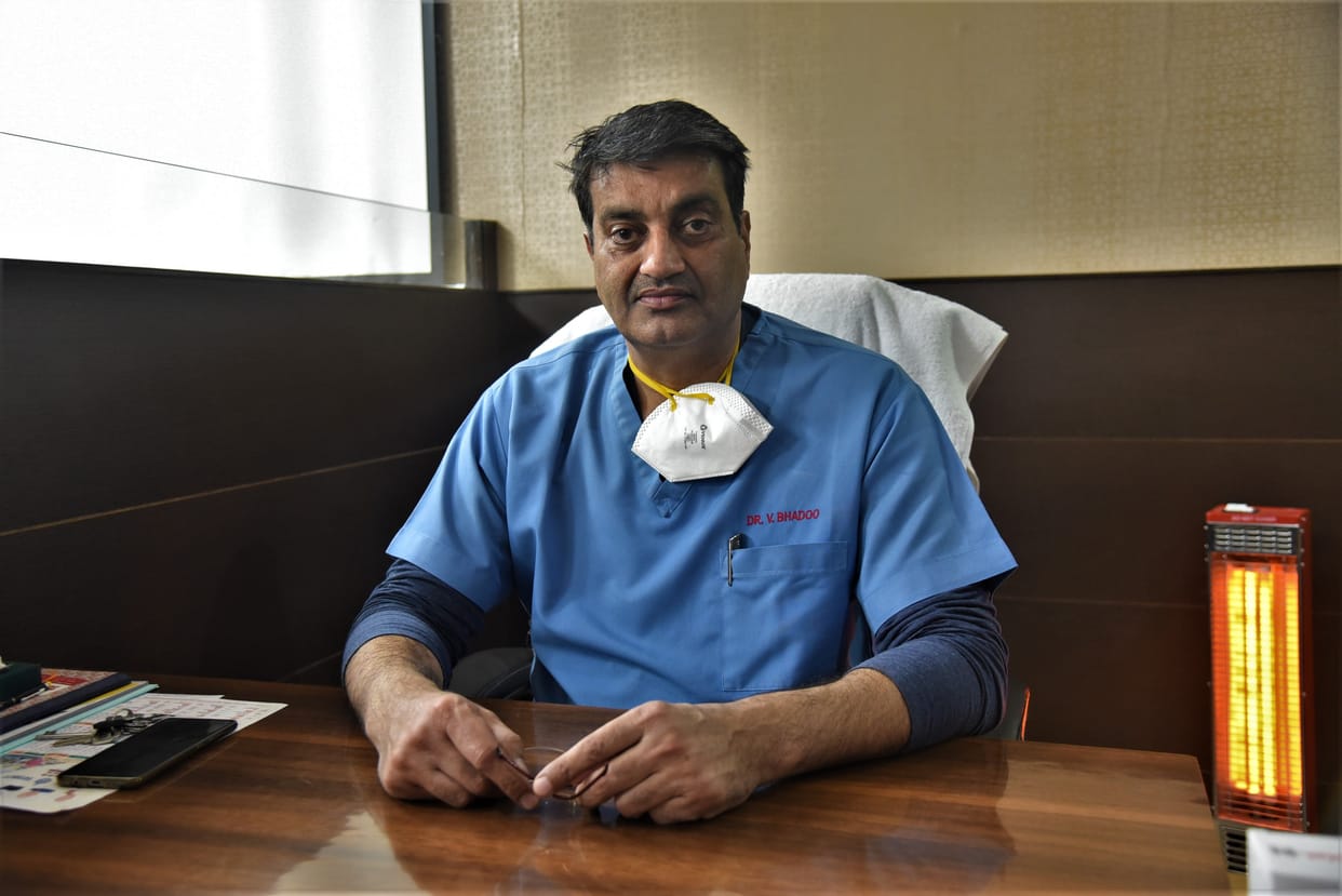 Dr. Bhadu, HOD of the Department of Surgery, has done surgery for more than 300 cancer patients.