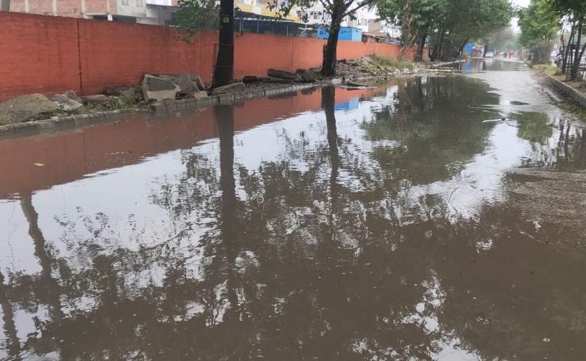 Waterlogging due to only 10 mm of rain