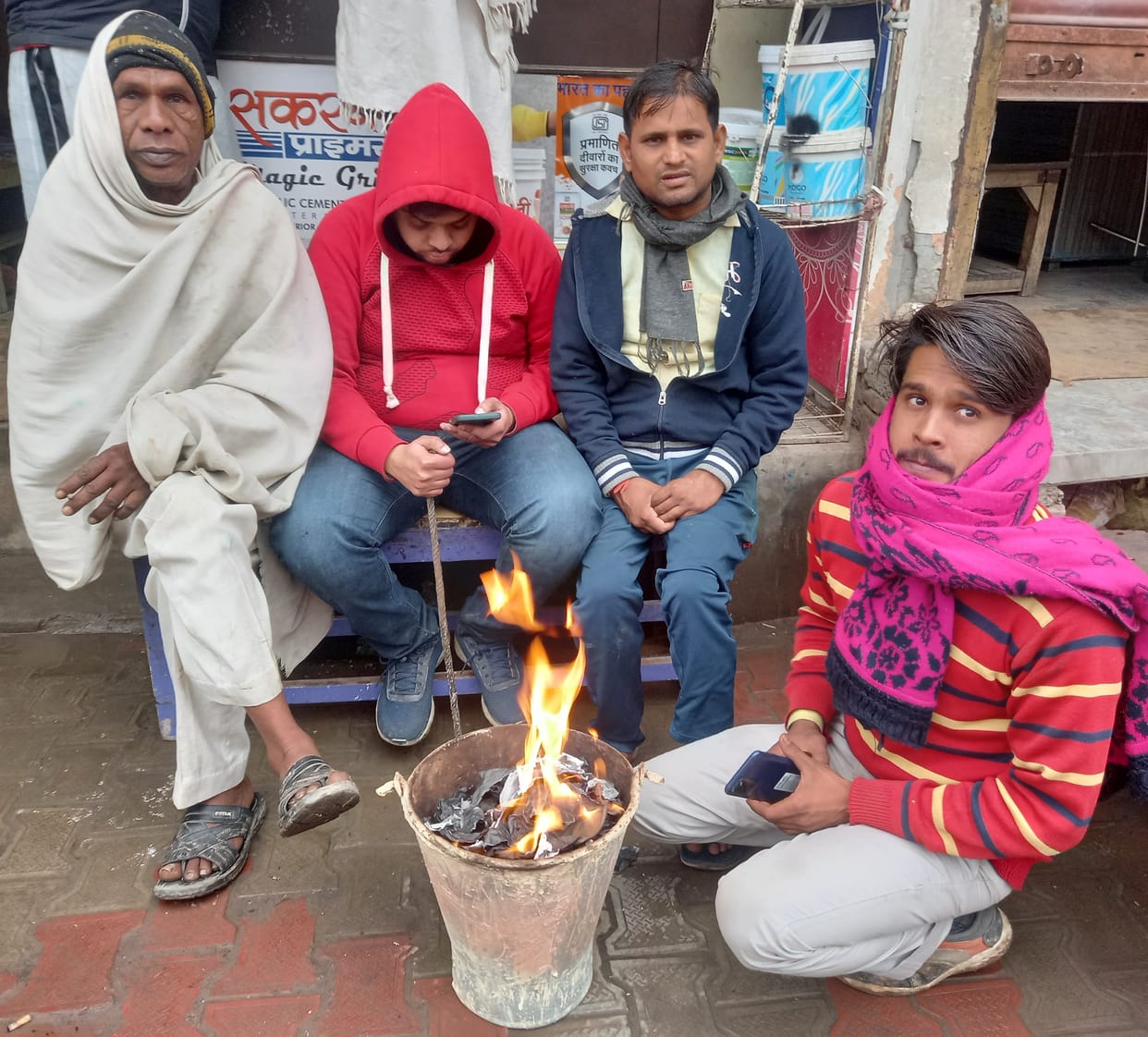 Winter increased due to drizzle and wind, less people came out of homes
