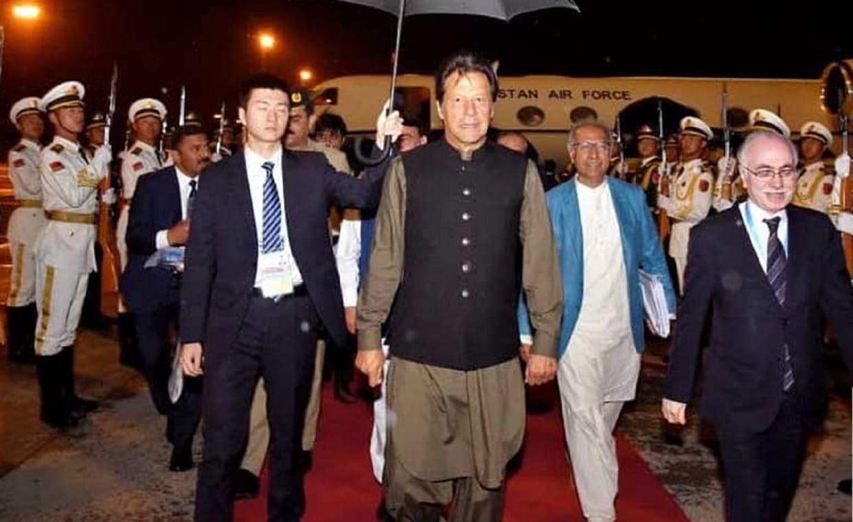 Imran Khan arrived in Beijing, china on Thursday and return to Pakistan from Sunday, During his visit will talk with Chinese President Xi Jinping also