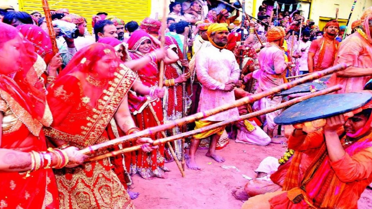 Mathura holi celebration starts barsana holi 2022 schedule in braj