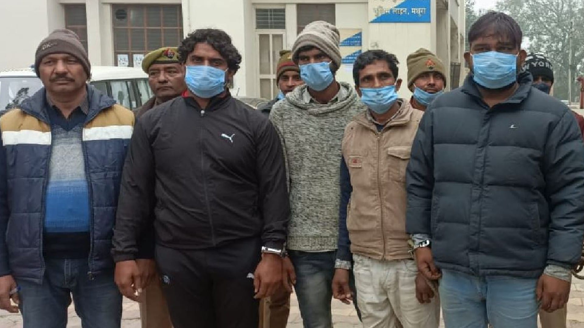 murder accused photos with bjp candidate during campaigning goes viral in mathura
