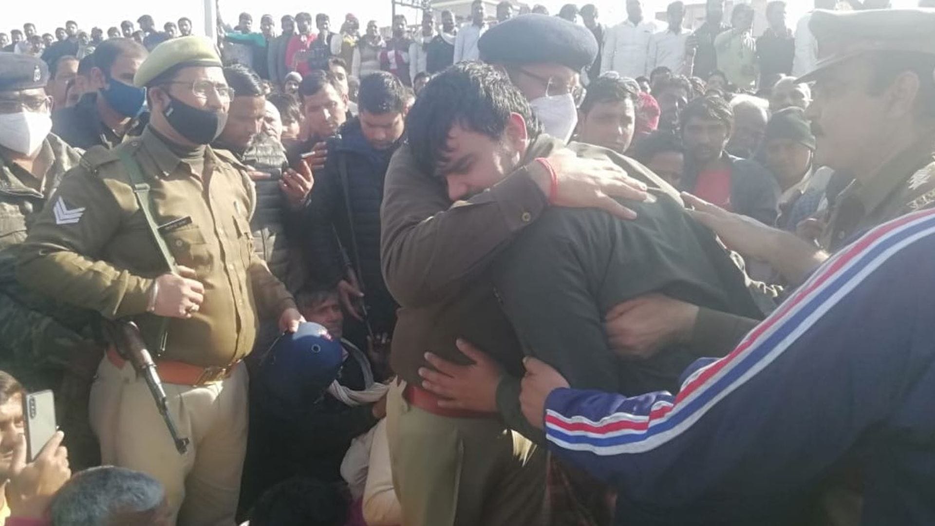 murder accused photos with bjp candidate during campaigning goes viral in mathura