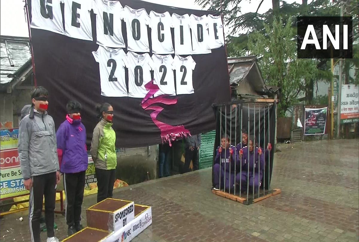 Beijing Winter Olympics Students for Tibet (SFT) protest against Beijing Winter Olympics