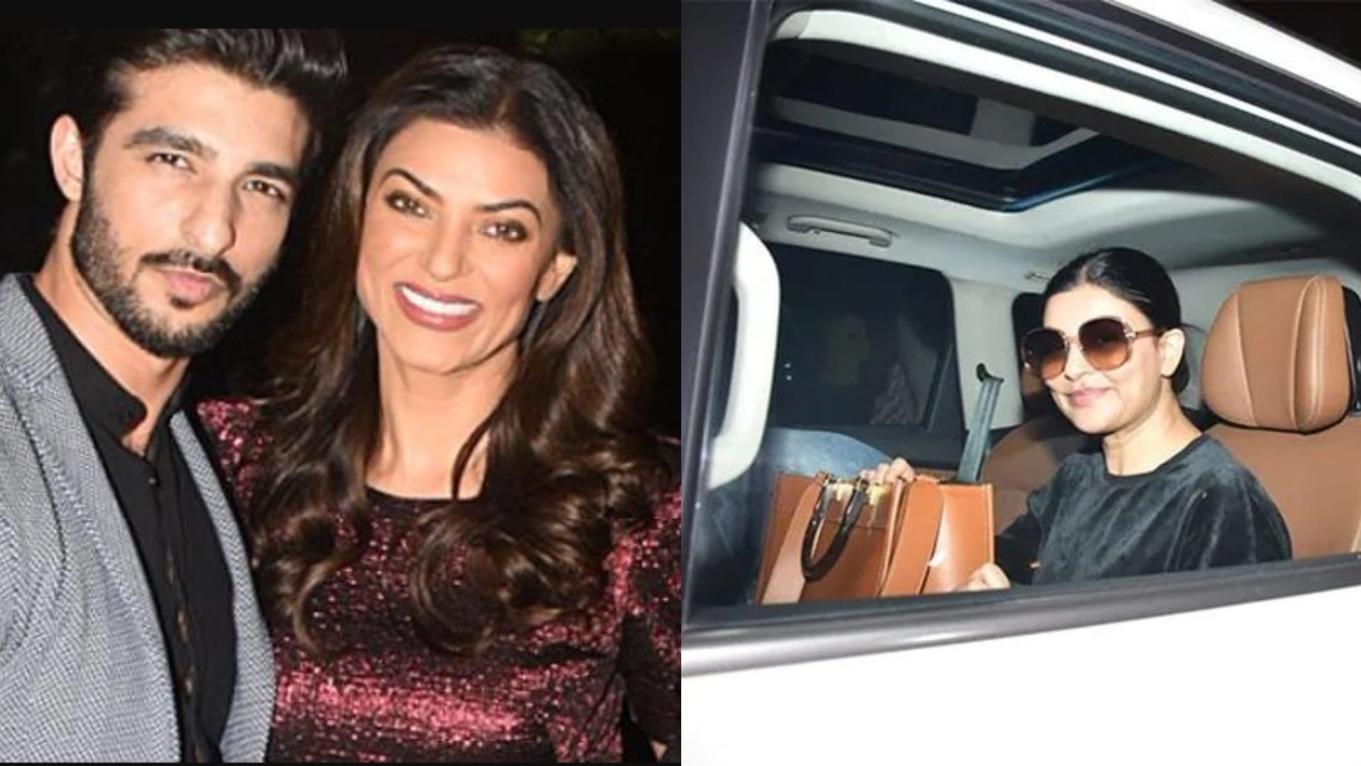 Sushmita Sen was seen with ex boyfriend Rohman Shawl hid his face after seeing the camera