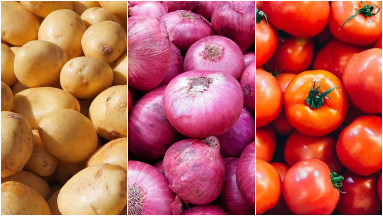 Government told Rajya Sabha that fluctuations in prices of tomato onion potato depend on weather news in Hindi