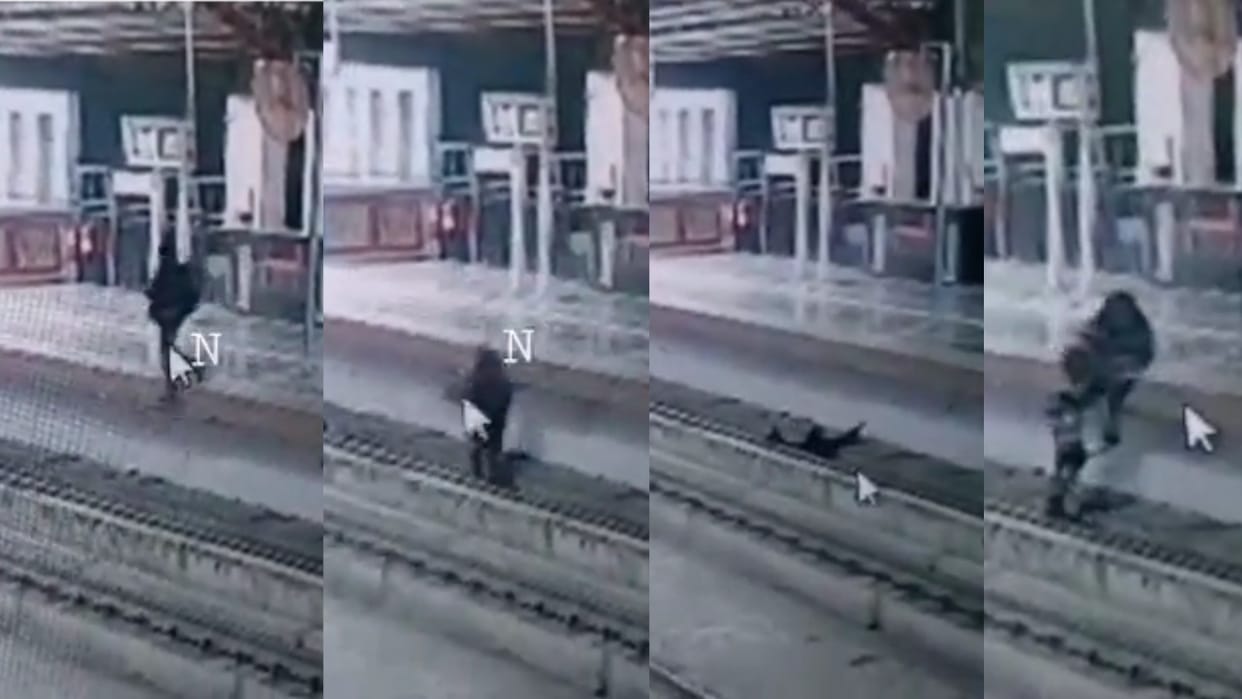 Got so busy running the phone fell on the metro track while walking CISF jawan saved his life
