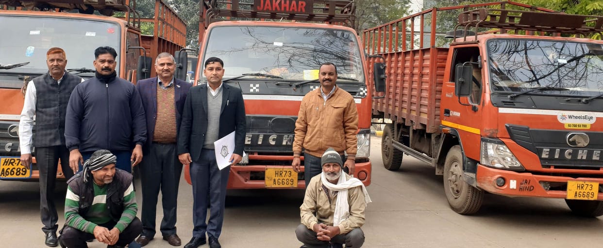 Three trucks were running from the same number to save tax and insurance money, revealed in the raid of Chief Minister's flying squad, transporter and driver arrested