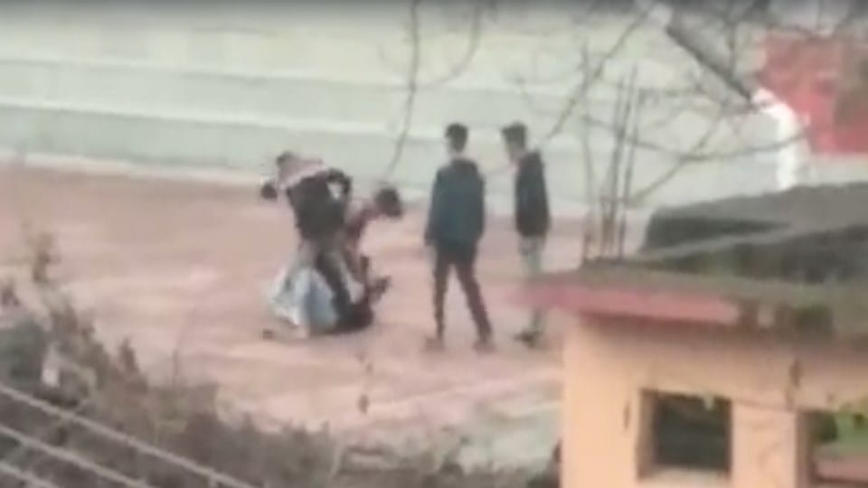 Kicking and punching among youths in school grounds at hamirpur, police and school administration started investigation