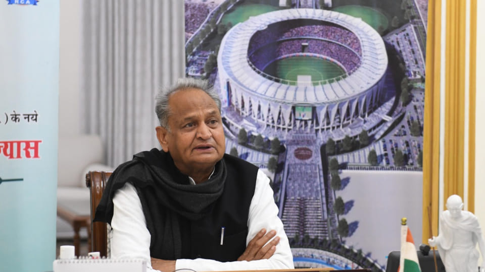 CM Gehlot and BCCI President Ganguly foundation of stadium in Jaipur