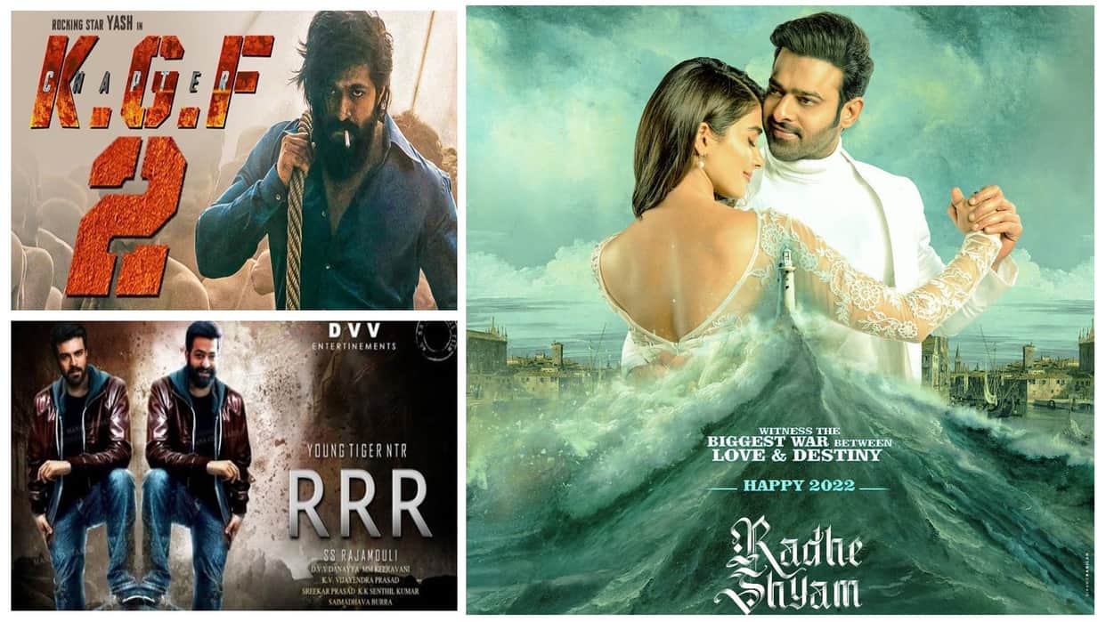 top 5 South action movies Radhe Shyam KGF Chapter 2 Valimai and Sarkaru Vaari Pata release date