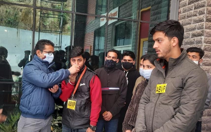 abvp protest end with cm order