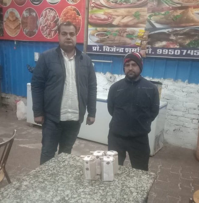 Raid in Kund and Qutubpur took five samples of food items